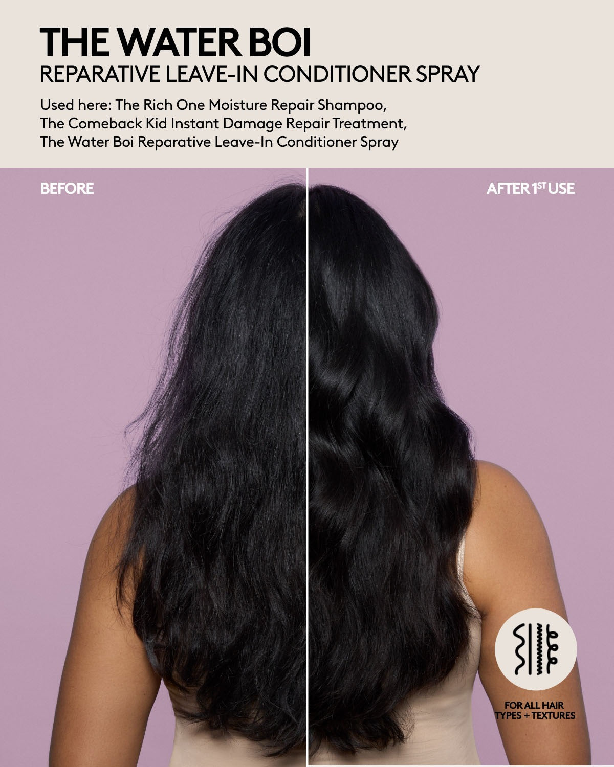 The Water Boi Reparative Leave-In Detangling Conditioner Spray