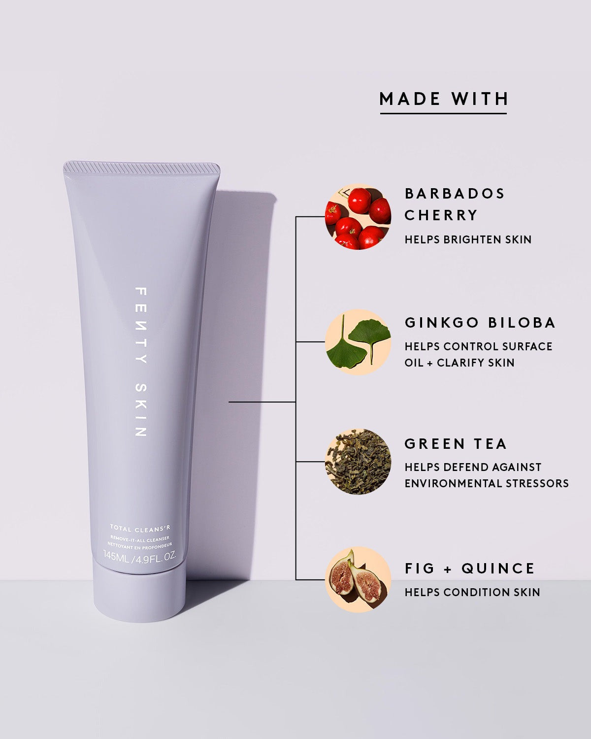 Fenty Skin Total Cleans'r Fragrance-Free Remove-It-All Cleanser with Barbados Cherry