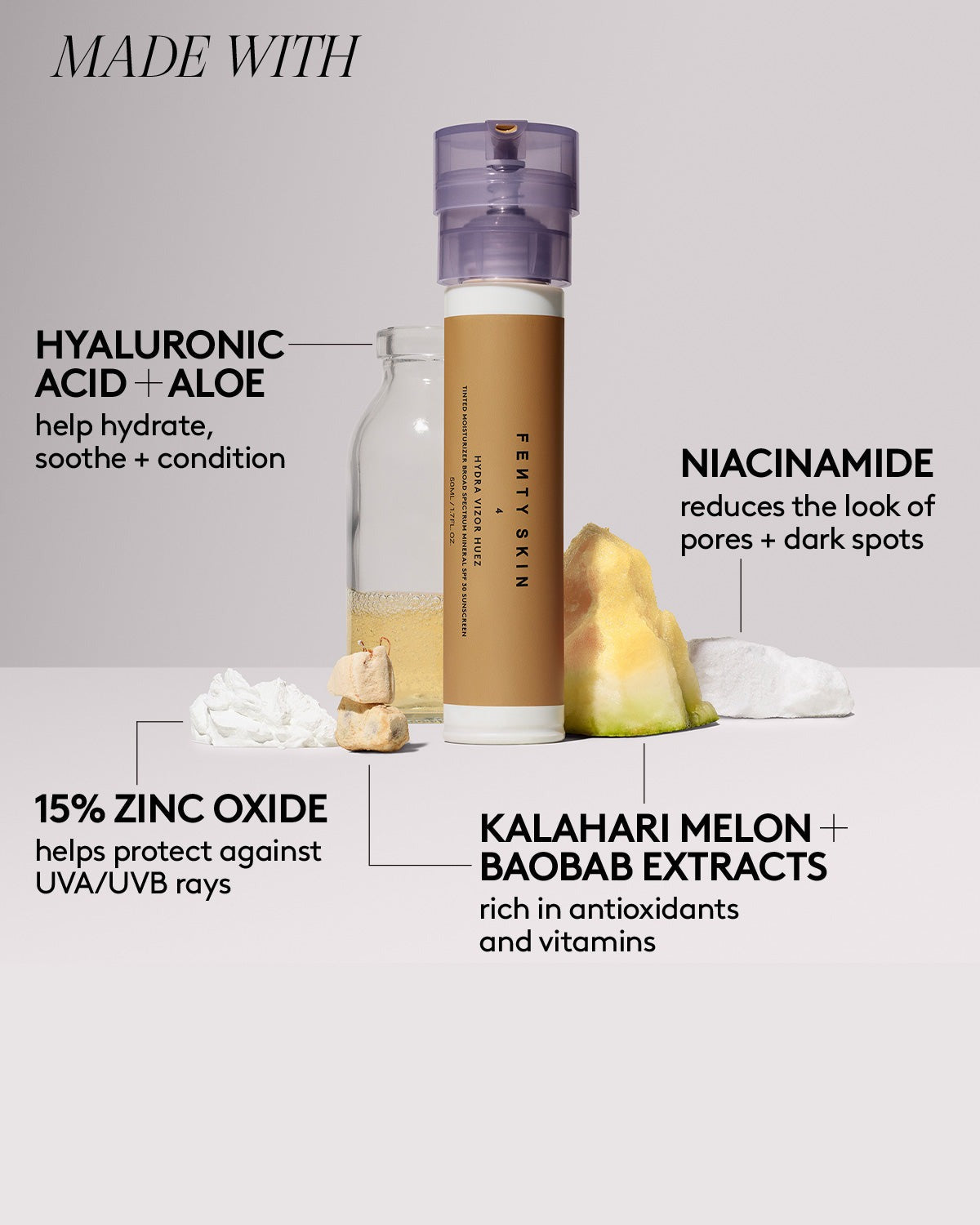 Hydra Vizor Huez Tinted Moisturizer Broad Spectrum Mineral SPF 30 Sunscreen Refill — 3